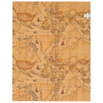 Ivory & Beige Geo Map Baby Blanket