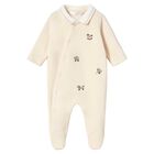 Ivory Embroidered Babygrow, 1, hi-res