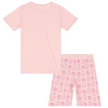 Girls Pink Logo Pyjamas