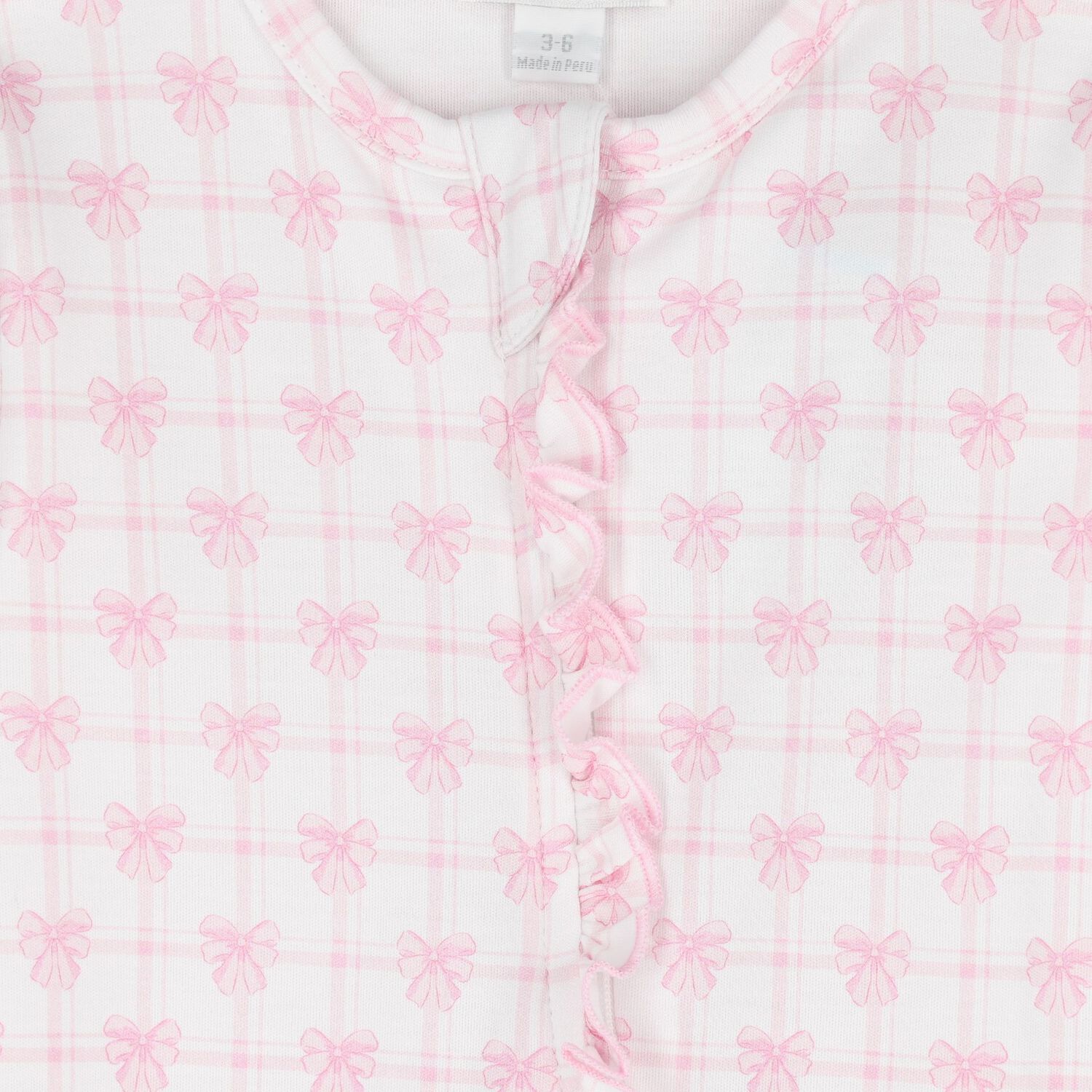 Baby Girls White & Pink Bow Babygrow, 1, hi-res