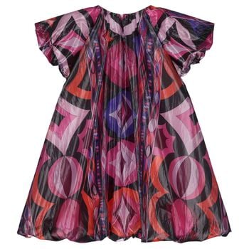 Girls Black & Pink Vortice Dress