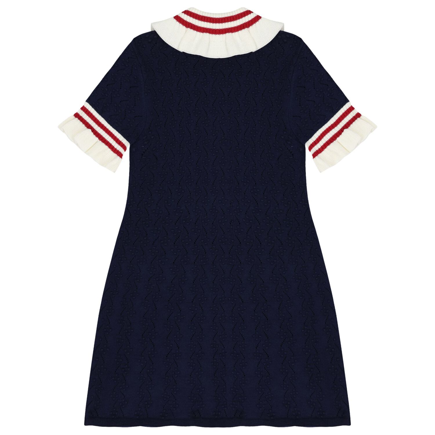 Girls Navy Blue Knit Dress, 1, hi-res image number null