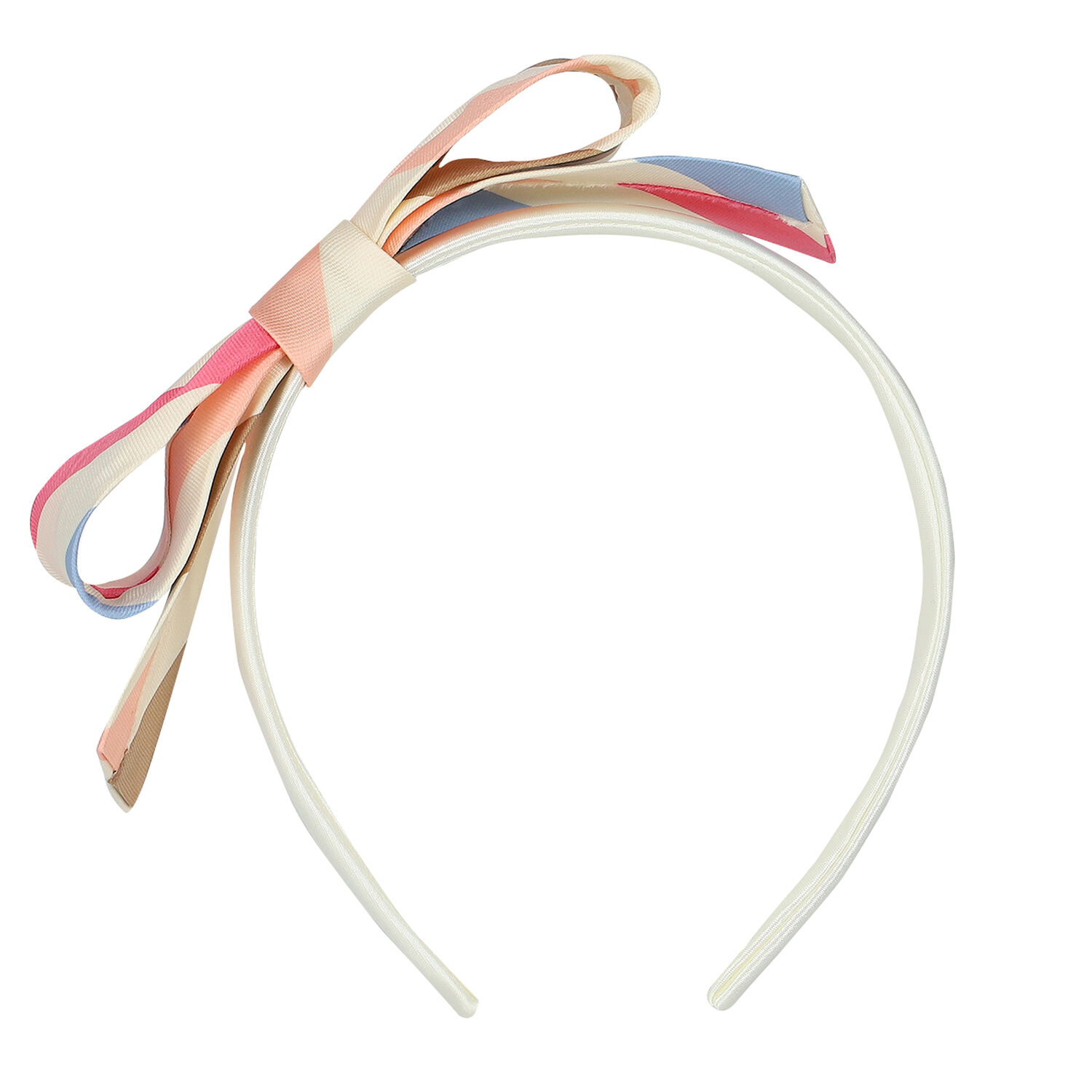 Girls Multi-Colored Striped Headband, 2, hi-res