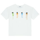 Boys White Paint Splatter Logo T-Shirt, 1, hi-res