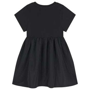 Girls Black Logo Dress