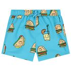 Younger Boys Blue Swim Shorts, 1, hi-res