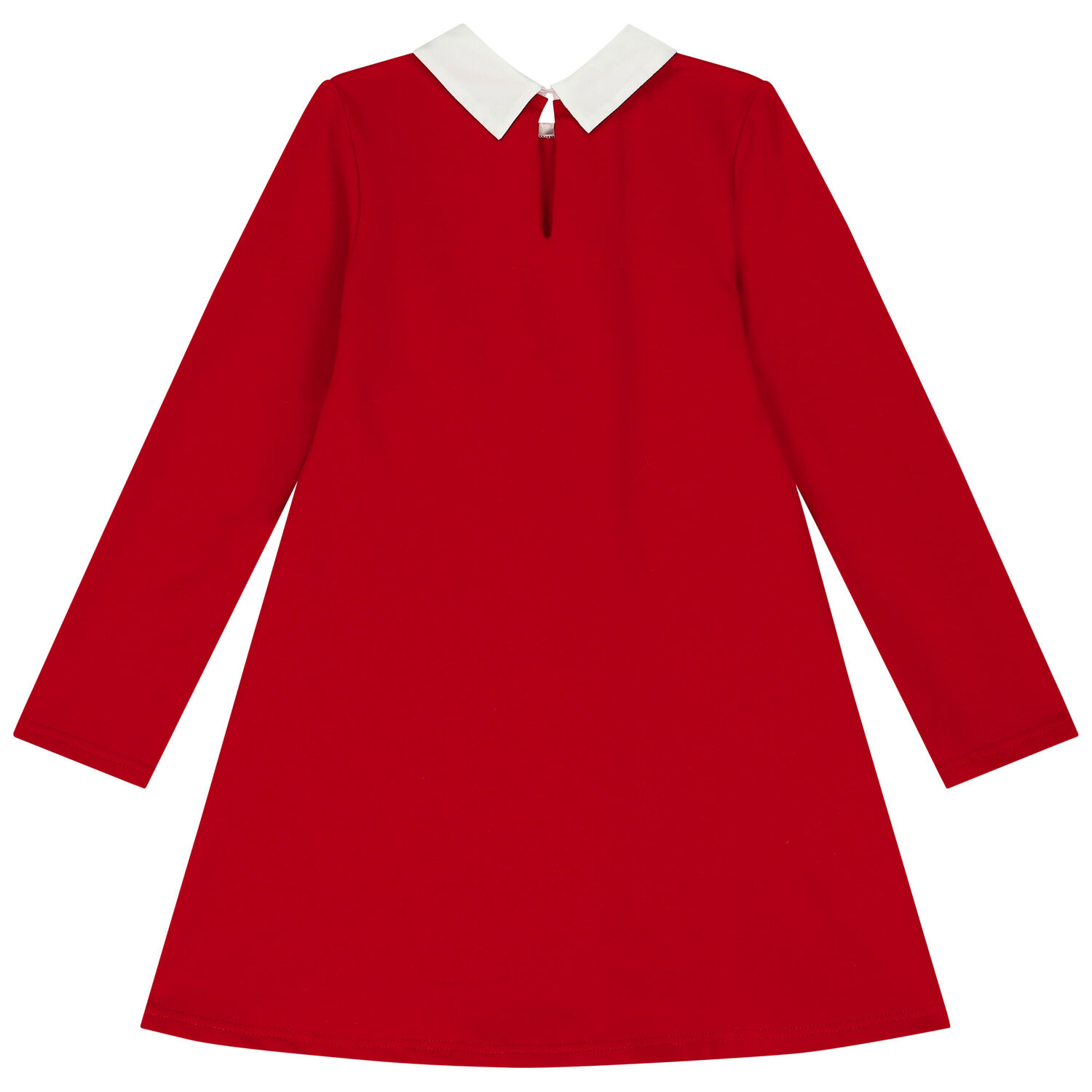 Girls Red Teddy Bear Dress, 1, hi-res