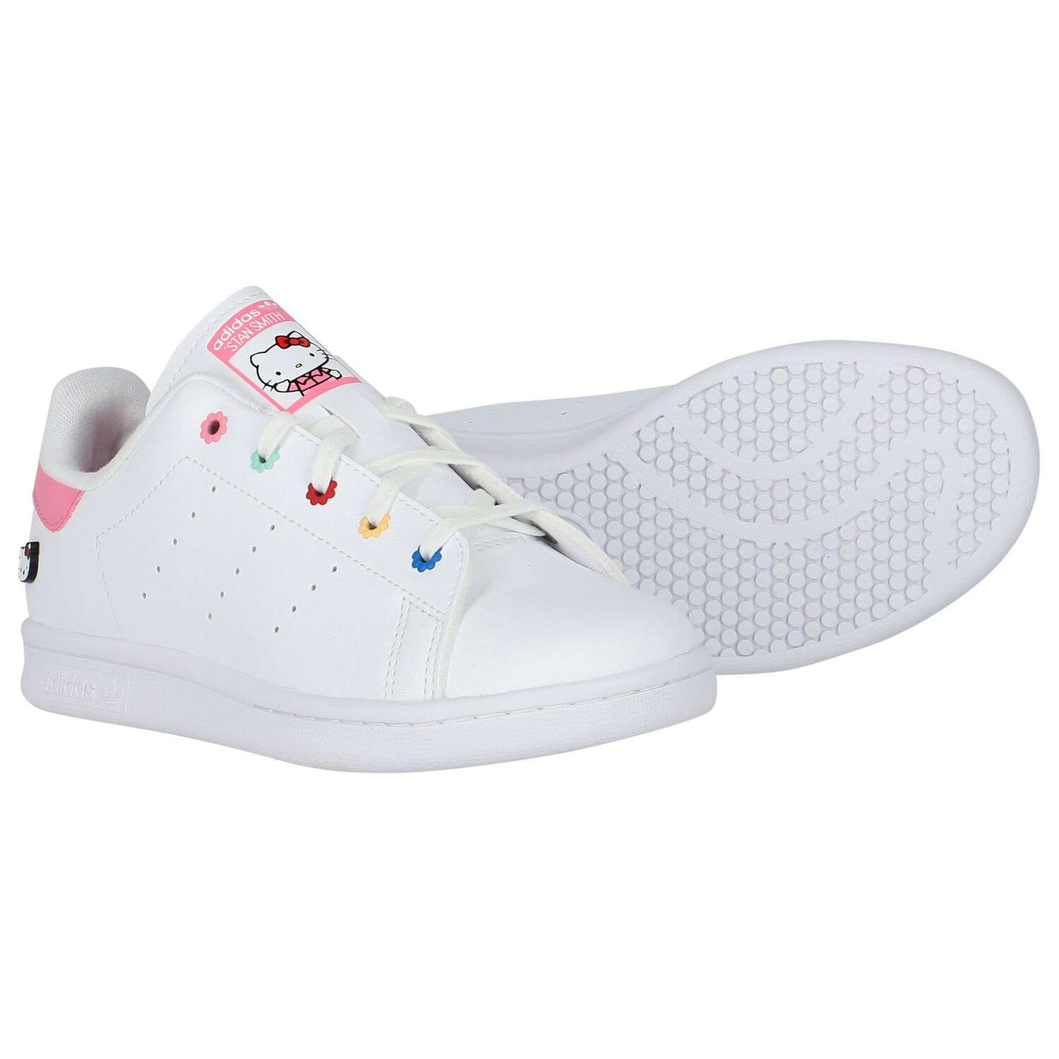 White & Pink Hello Kitty Stan Smith Trainers, 1, hi-res
