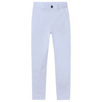 Boys White Chino Trousers