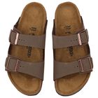 Brown Faux Leather Sandals, 1, hi-res