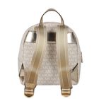 Girls Ivory & Gold Logo Backpack, 1, hi-res