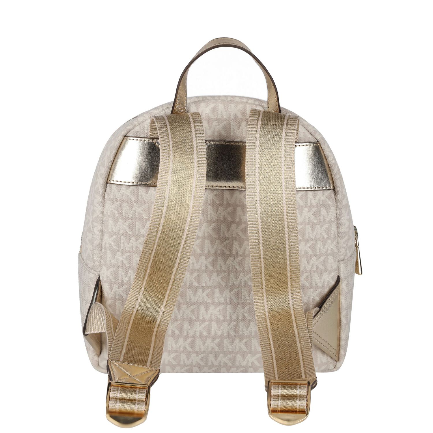Girls Ivory & Gold Logo Backpack, 1, hi-res