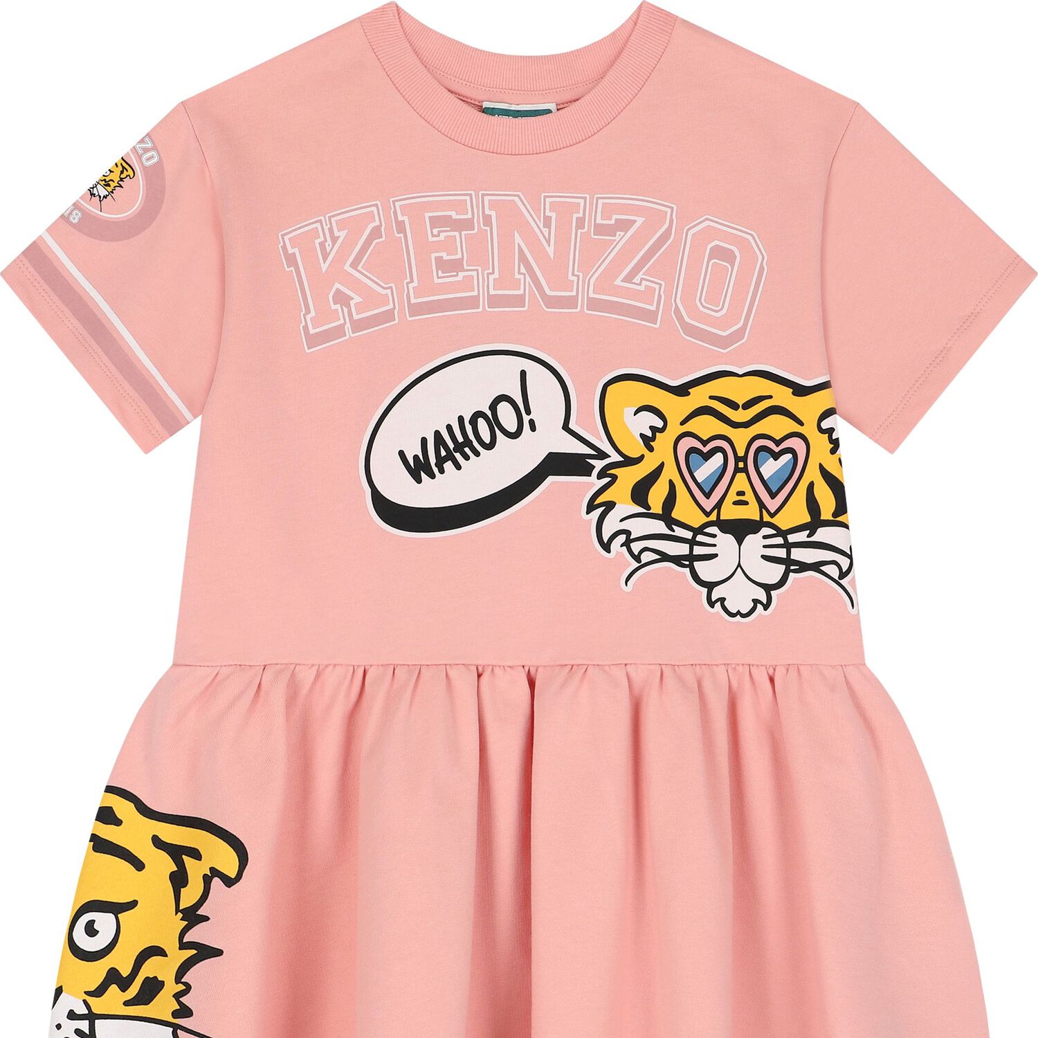 Girls Pink Tiger Logo Dress, 1, hi-res