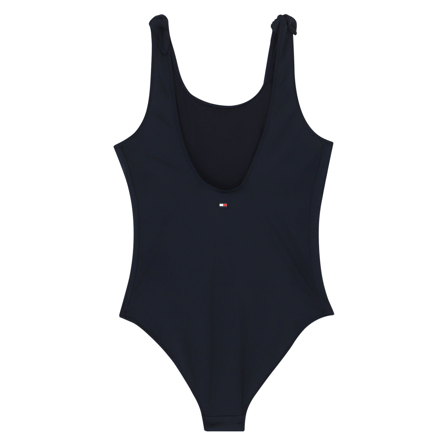 Girls Black Logo Swimsuit, 1, hi-res