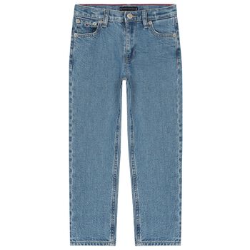 Boys Blue Logo Denim Jeans