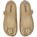Younger Girls Silver Flower Jelly Shoes, 3, hi-res