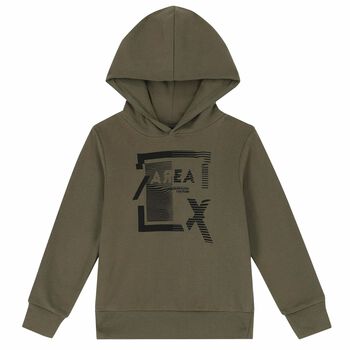 Boys Khaki Green Hoodie