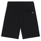 Black Embroidered Jurassic Logo Shorts, 1, hi-res
