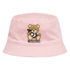 Baby Girls Pink Teddy Bear Logo Hat, 3, hi-res