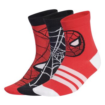 Boys Red & Black Spider Man Socks ( 3- Pack )