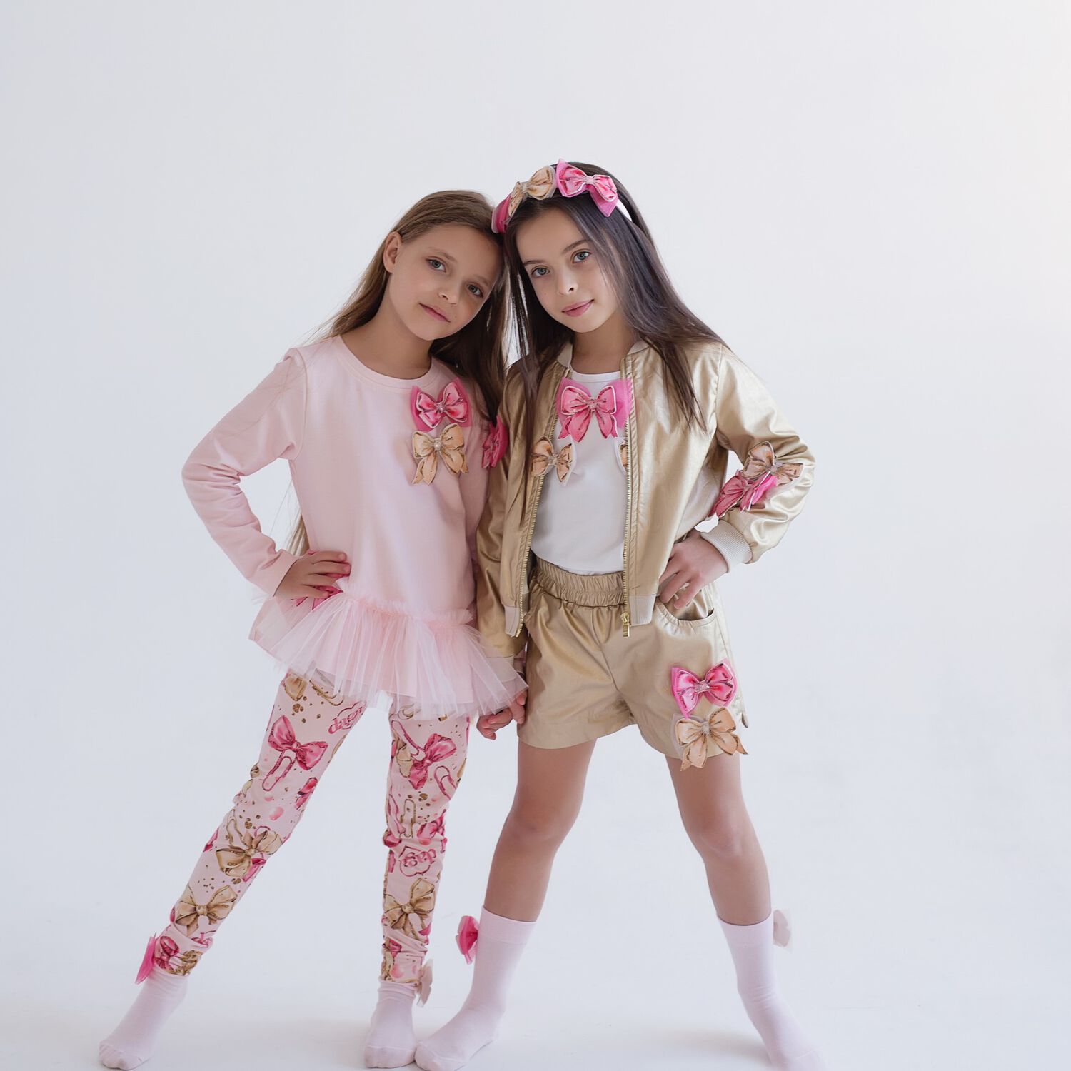 Girls Pink Bow Headband, 1, hi-res