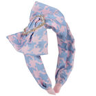 Girls Blue & Pink Houndstooth Headband, 6, hi-res