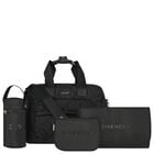 Black Logo Quilted Baby Changing Bag, 1, hi-res