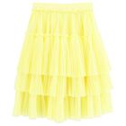 Girls Yellow Tulle Skirt, 1, hi-res