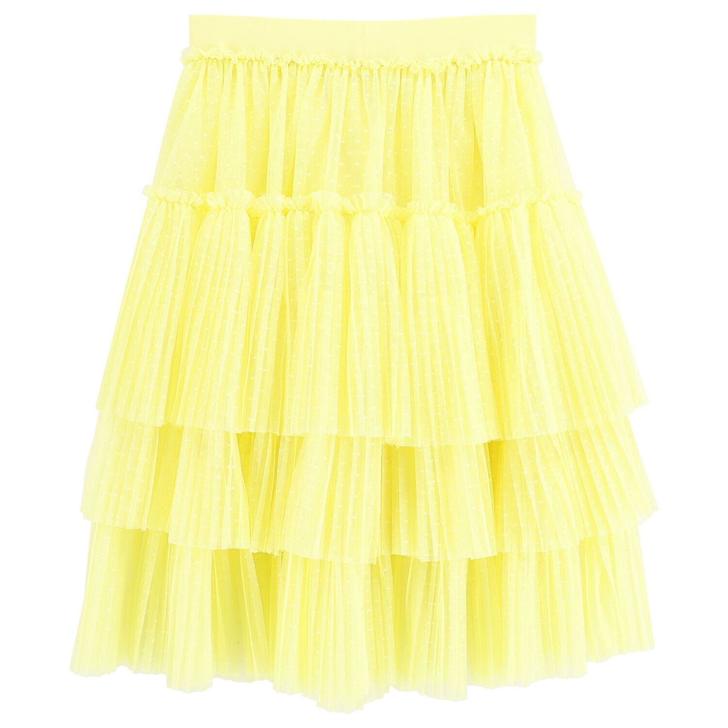 Girls Yellow Tulle Skirt, 1, hi-res
