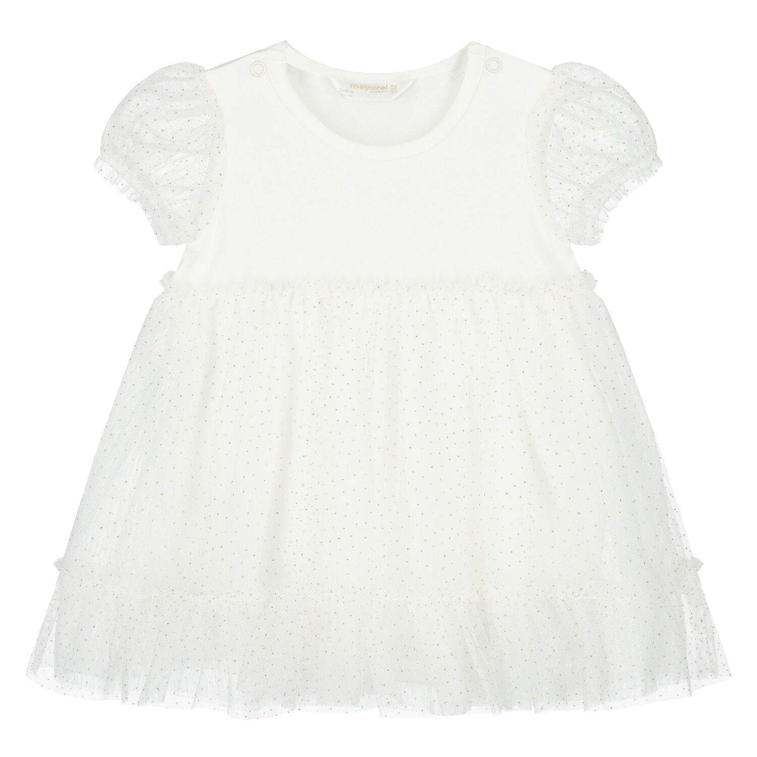 Baby Girls Ivory Butterfly Bodysuit Dress Set, 2, hi-res