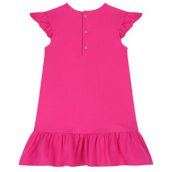 Girls Pink Bag Logo Dress