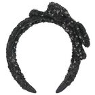 Girls Black Sequin Headband, 1, hi-res