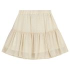 Girls Mini Me Ivory Logo Skirt, 1, hi-res