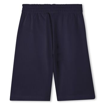 Boys Navy Blue Logo Shorts