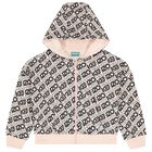 Girls Pink & Black Logo Tracksuit, 1, hi-res