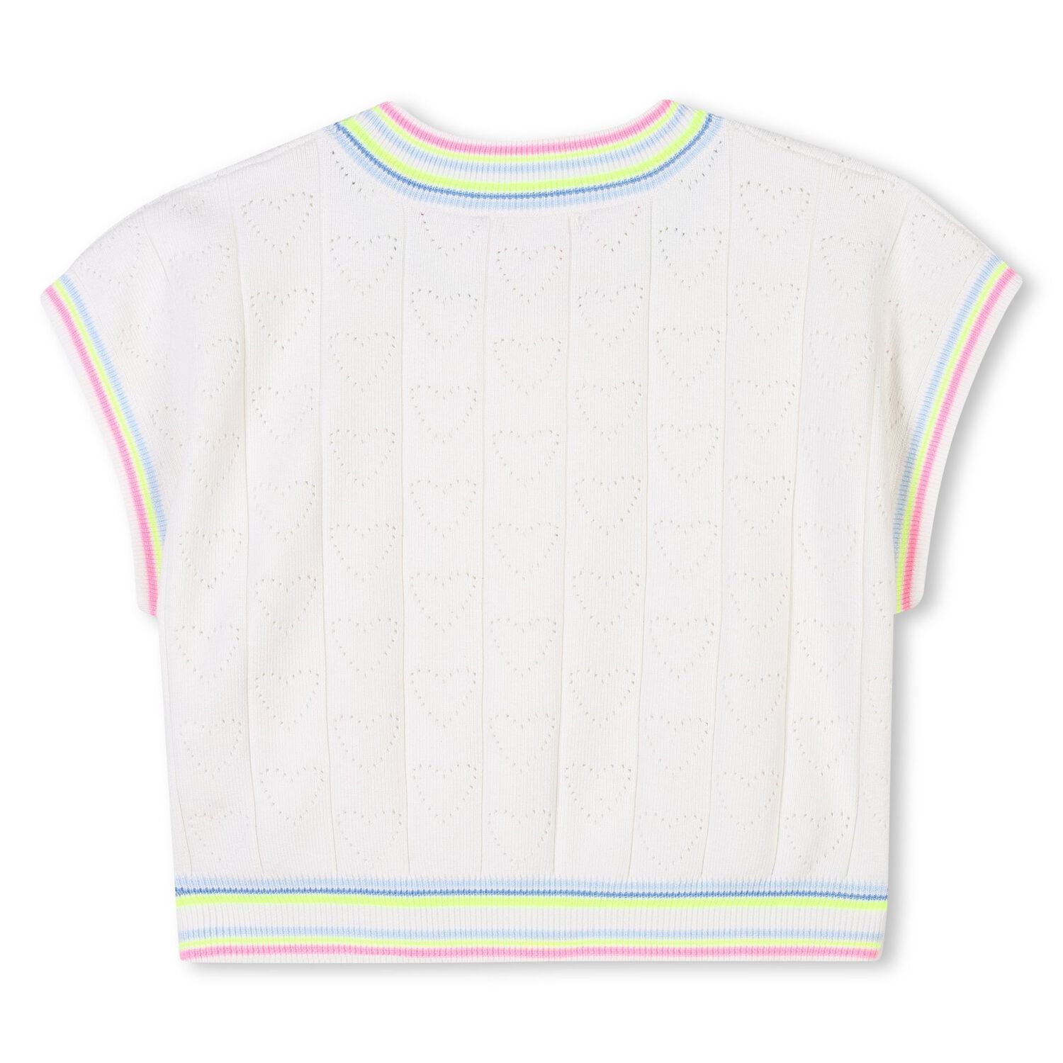 Girls Ivory Heart Top, 1, hi-res