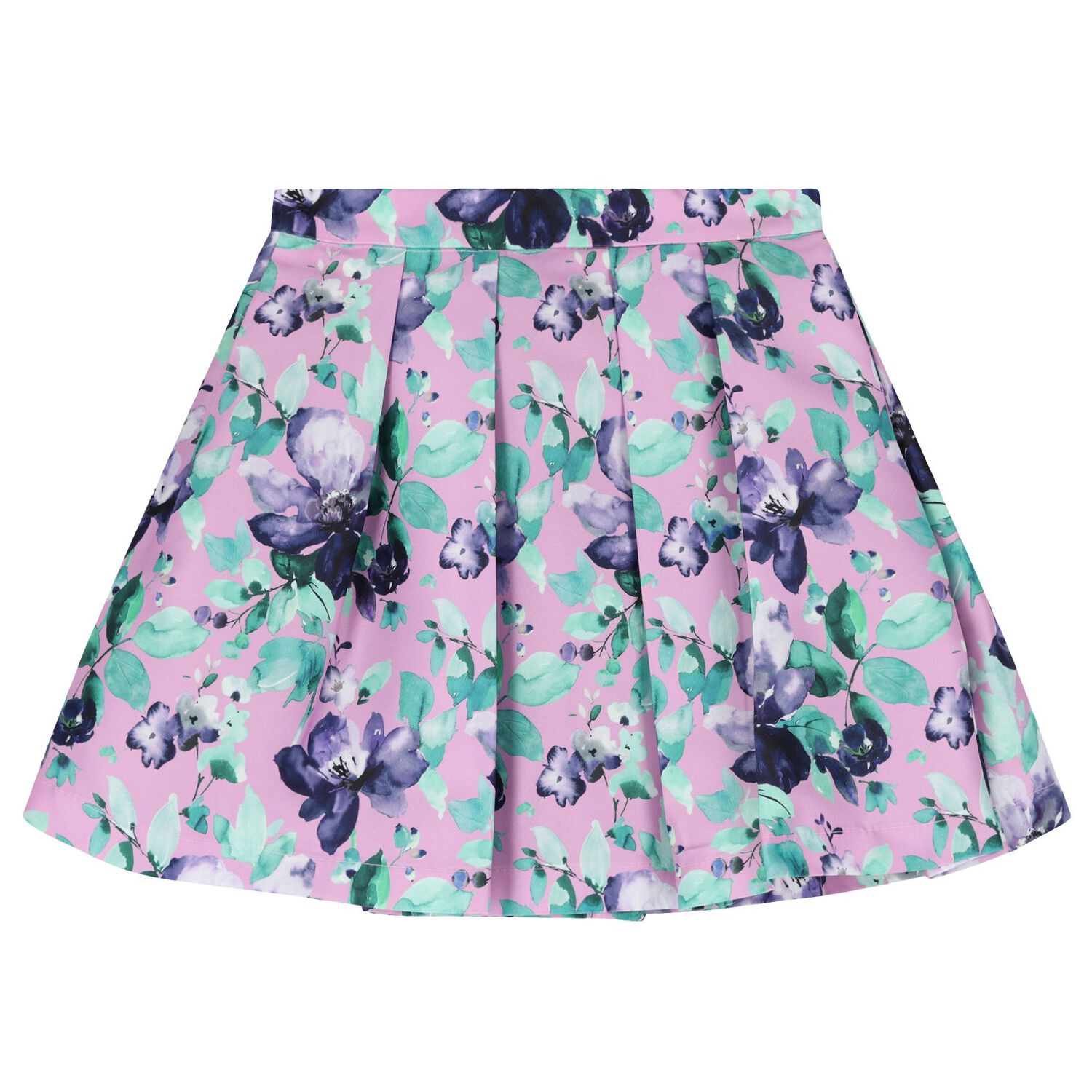 Girls Green & Purple Bow Skirt Set, 1, hi-res