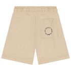 Boys White & Beige Shorts Set, 1, hi-res