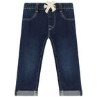 Boys Blue Denim Trousers, 1, hi-res