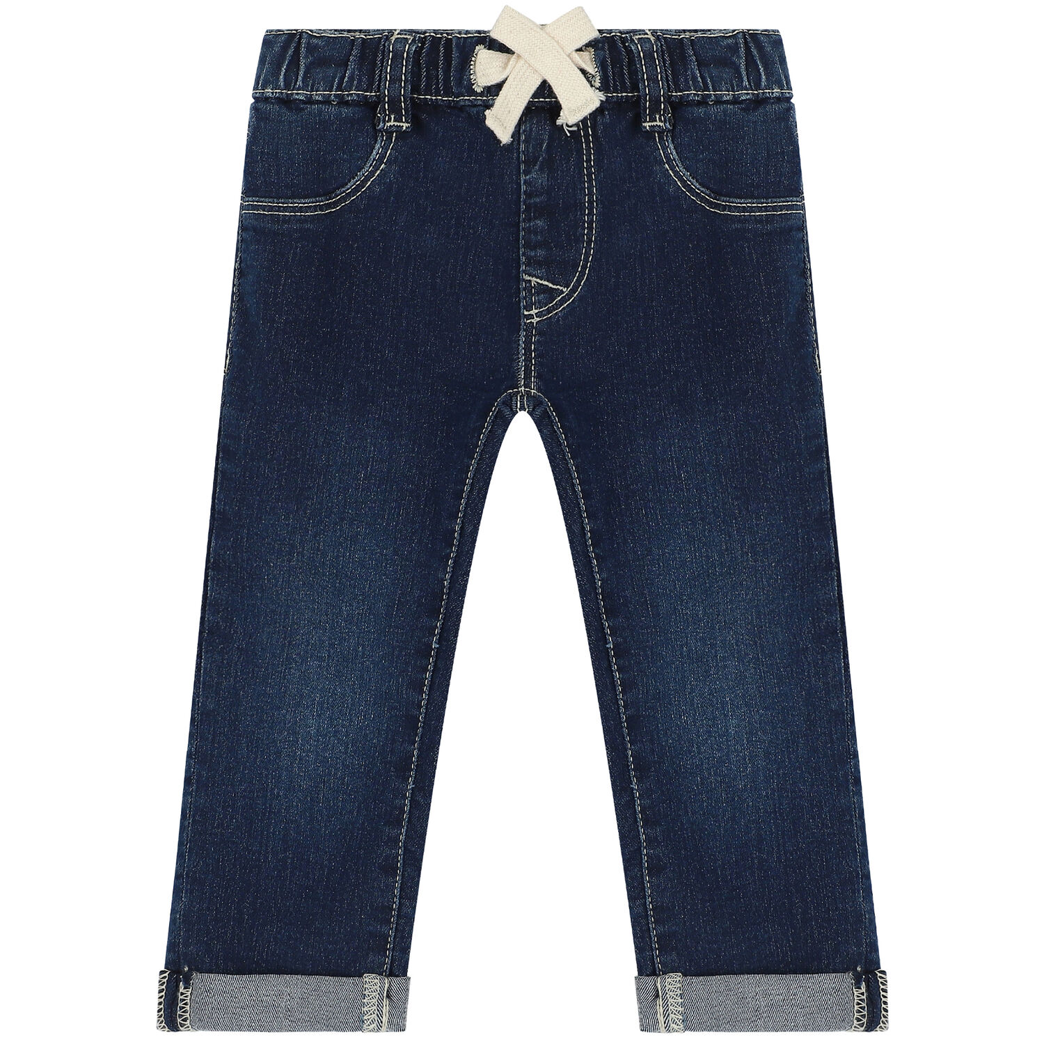 Boys Blue Denim Trousers, 1, hi-res