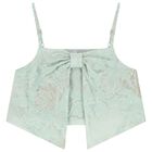 Girls Green Jacquard Skirt Set, 1, hi-res