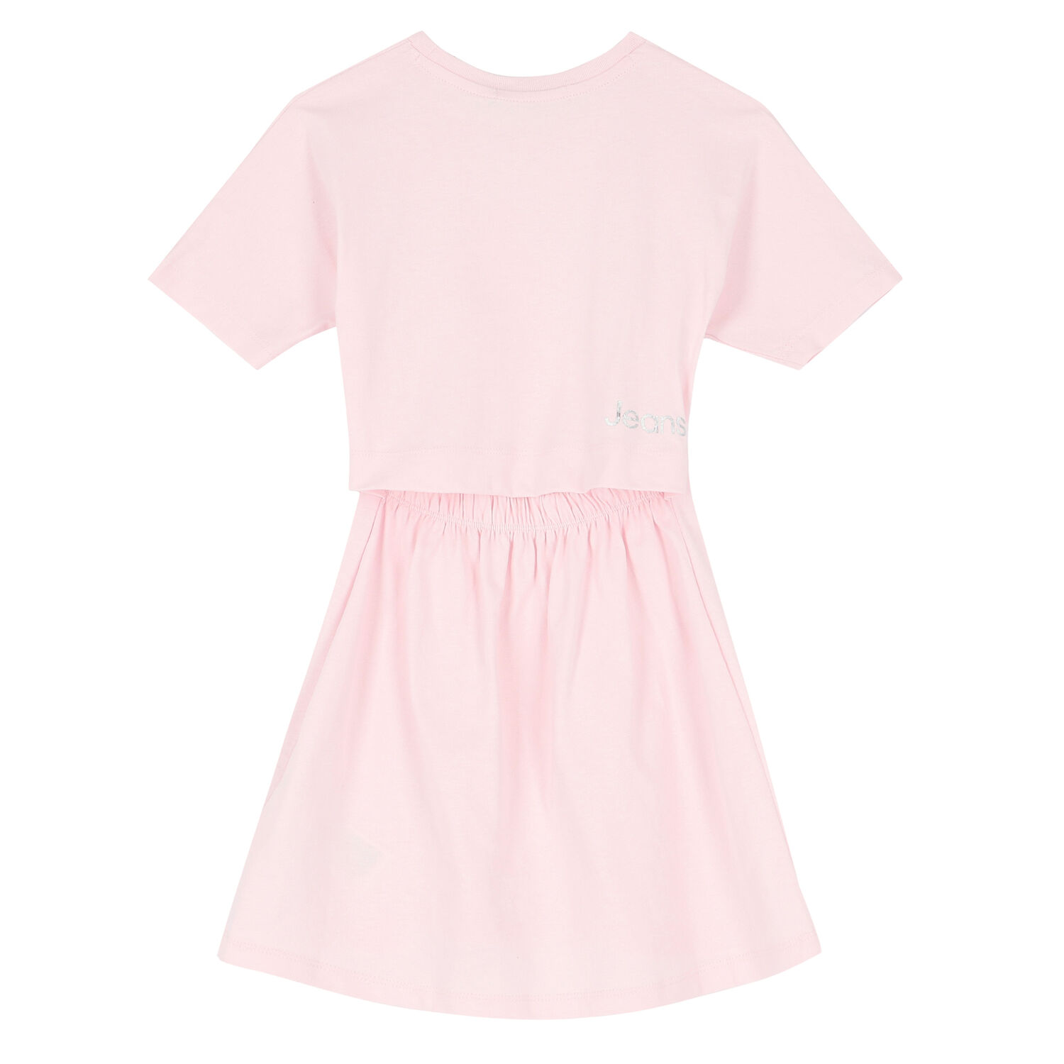Girls Pink Logo Dress, 3, hi-res