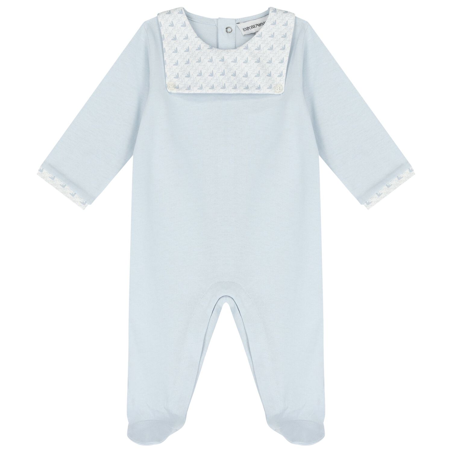 Baby Boys Blue Logo Babygrow Set, 1, hi-res image number null
