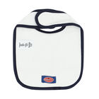 Baby Boys White Logo Bib, 1, hi-res