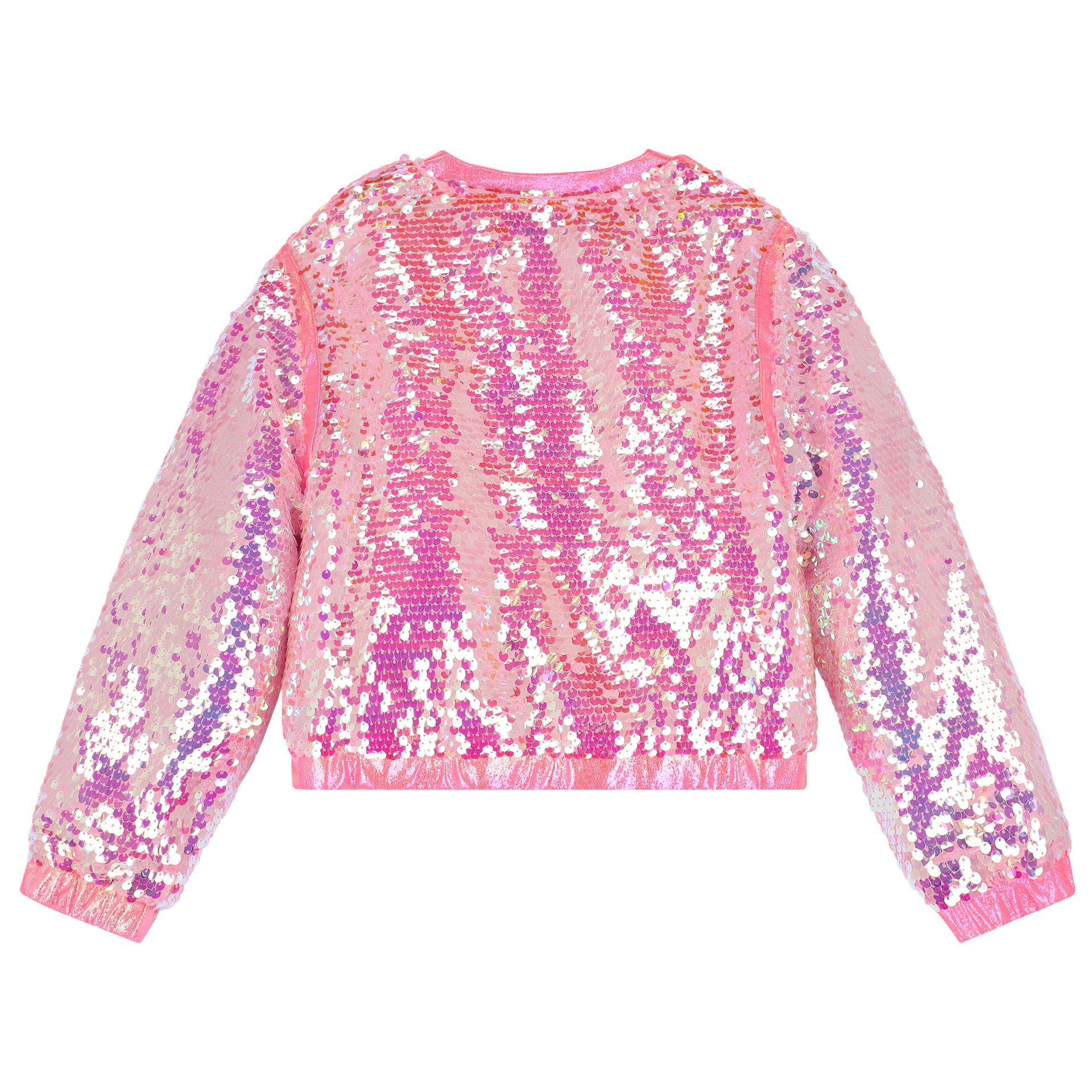 BILLIEBLUSH Girls Pink Sequin Jacket Junior Couture UK