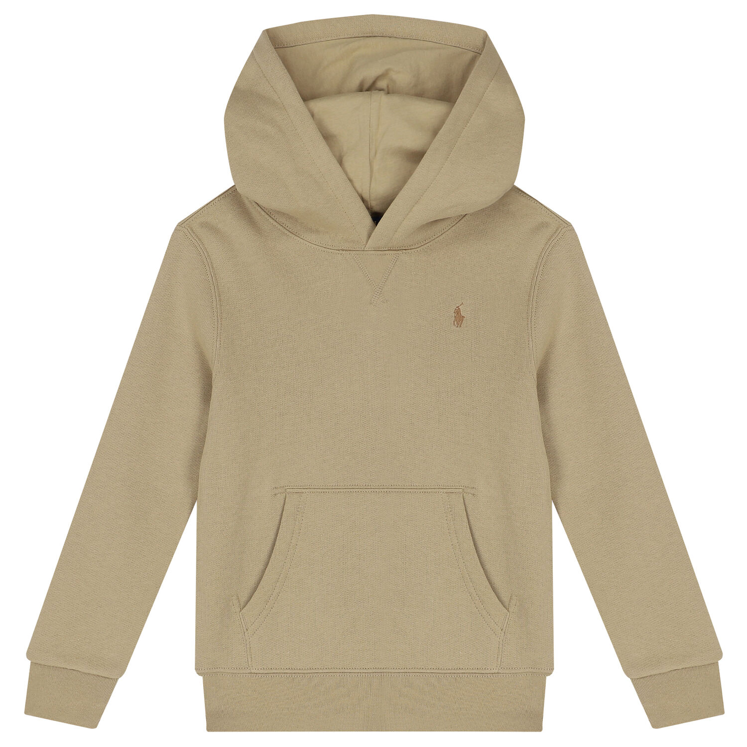 Boys Beige Logo Hooded Top, 1, hi-res