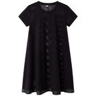 Girls Black & White Logo Dress Set, 1, hi-res