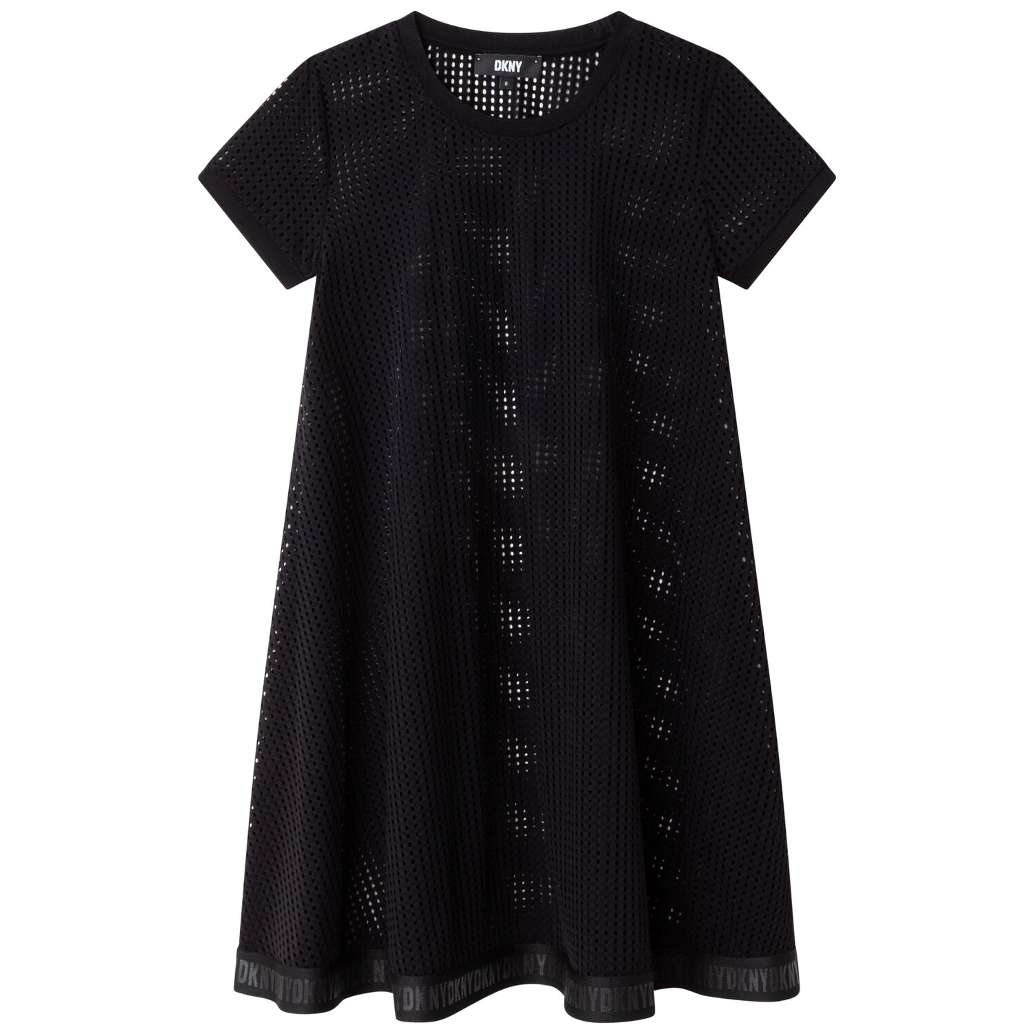 Girls Black & White Logo Dress Set, 1, hi-res