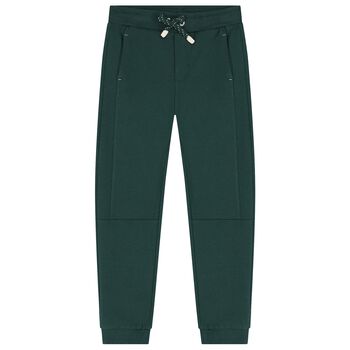 Boys Green Fleece Joggers