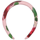 Girls Pink Floral Headband, 1, hi-res